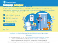 installateur-notdienst-baden.at Webseite Vorschau