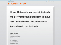property100.ch Webseite Vorschau