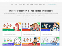 vectorcharacters.net Webseite Vorschau