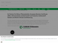 carbon-standards.com Webseite Vorschau