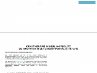 kaeltelounge-kryotherapie.de Webseite Vorschau