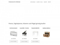 pianoshop.at Webseite Vorschau