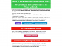 ulmer-uniwald-bleibt.de Webseite Vorschau