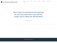 editions-paralleles.ch Webseite Vorschau