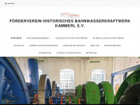 historisches-bahnwasserkraftwerk-kammerl.de Webseite Vorschau