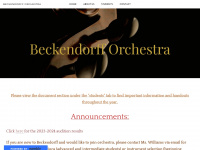 beckendorfforchestra.org Webseite Vorschau