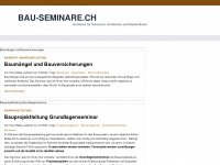 bau-seminare.ch Webseite Vorschau