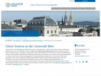 citizenscience.univie.ac.at Webseite Vorschau