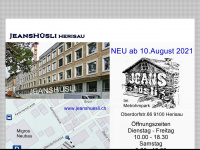 jeanshuesli.ch Webseite Vorschau