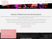 hennes-events.de Webseite Vorschau