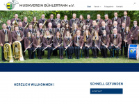 musikverein-buehlertann.de Webseite Vorschau