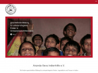 ananda-seva-indienhilfe.org Webseite Vorschau