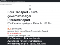 equitransport.ch Webseite Vorschau