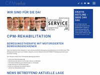 cpm-reha.ch Webseite Vorschau