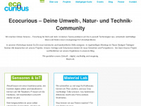 ecocurious.de Webseite Vorschau