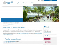 botanischergarten.univie.ac.at Webseite Vorschau