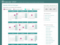 kalender-2023.net Webseite Vorschau