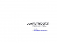 corona-import.ch Webseite Vorschau