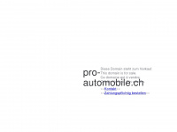 pro-automobile.ch Webseite Vorschau