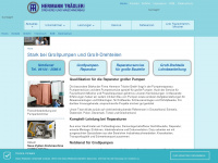 h-traexler-grossdrehteile-pumpenreparatur.de Webseite Vorschau