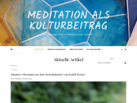 meditation-kulturbeitrag.de Webseite Vorschau