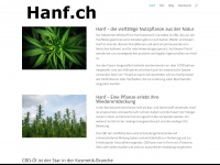 hanf.ch Webseite Vorschau
