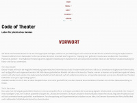 codeoftheater.info Webseite Vorschau