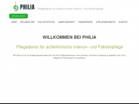philia-pflegedienst.de Webseite Vorschau