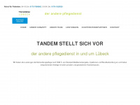 tandem-pflege-luebeck.de Webseite Vorschau