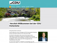 cdu-hohenlohe.de Webseite Vorschau