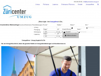 zuericenter-umzug.ch Webseite Vorschau