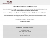 tonis-pizzeria.ch Webseite Vorschau