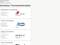 trennwand.ch Webseite Vorschau