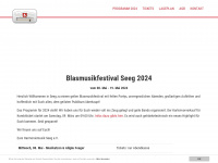 blasmusikfestival-seeg.de Webseite Vorschau