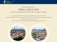 hfwu-check-five.de Webseite Vorschau