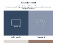 ascano.ch Webseite Vorschau