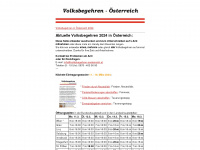 volksbegehren-oesterreich.at Webseite Vorschau