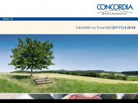 concordia-bestattungen.de Webseite Vorschau