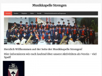 musikkapellestrengen.at Webseite Vorschau