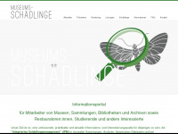 museumsschaedlinge.de Webseite Vorschau