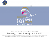 flugtage2023.ch Webseite Vorschau
