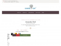 ananda-hof.de Webseite Vorschau
