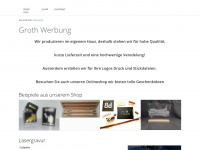 groth-werbung.de Webseite Vorschau