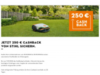 stihl-cashback.de Webseite Vorschau