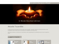trauerfaelle.at Webseite Vorschau