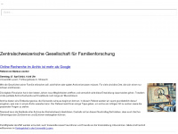 genealogie-zentralschweiz.ch Webseite Vorschau