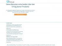 uxfocus.at Webseite Vorschau
