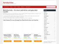 barfussschuh.net Webseite Vorschau