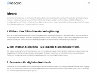 ideara.de Webseite Vorschau
