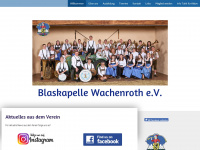 blaskapelle-wachenroth.com Webseite Vorschau